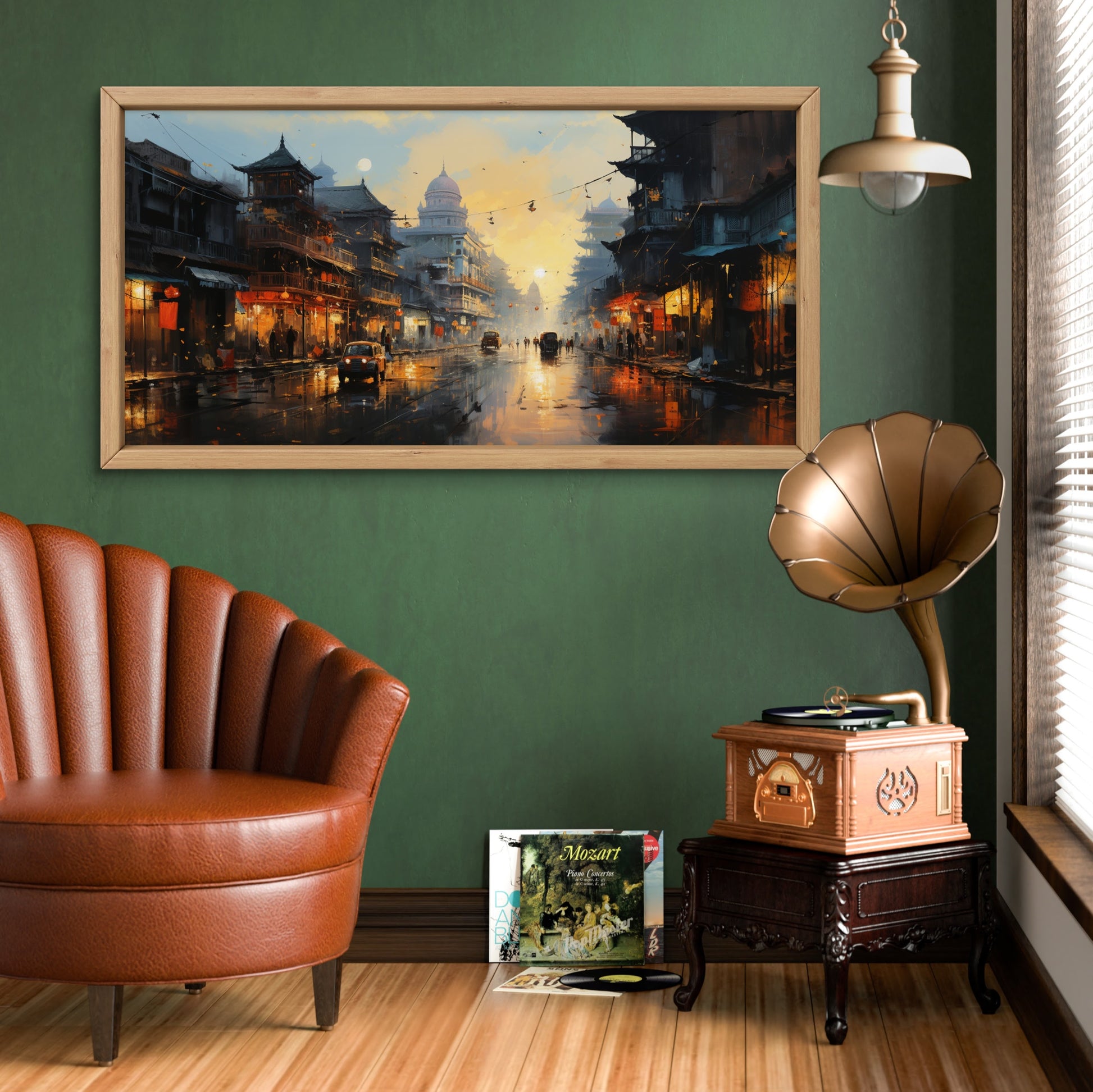 Calcutta Chinatown  Indian Art Landscape Painting