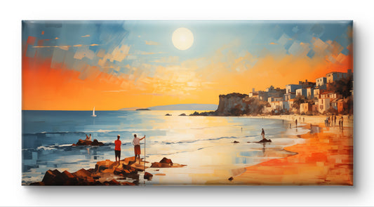 Cuddalore Beach  Indian Art Landscape Painting