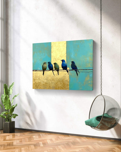 Buy Wall Art The Blue Bird Party by Pompidou Moderne