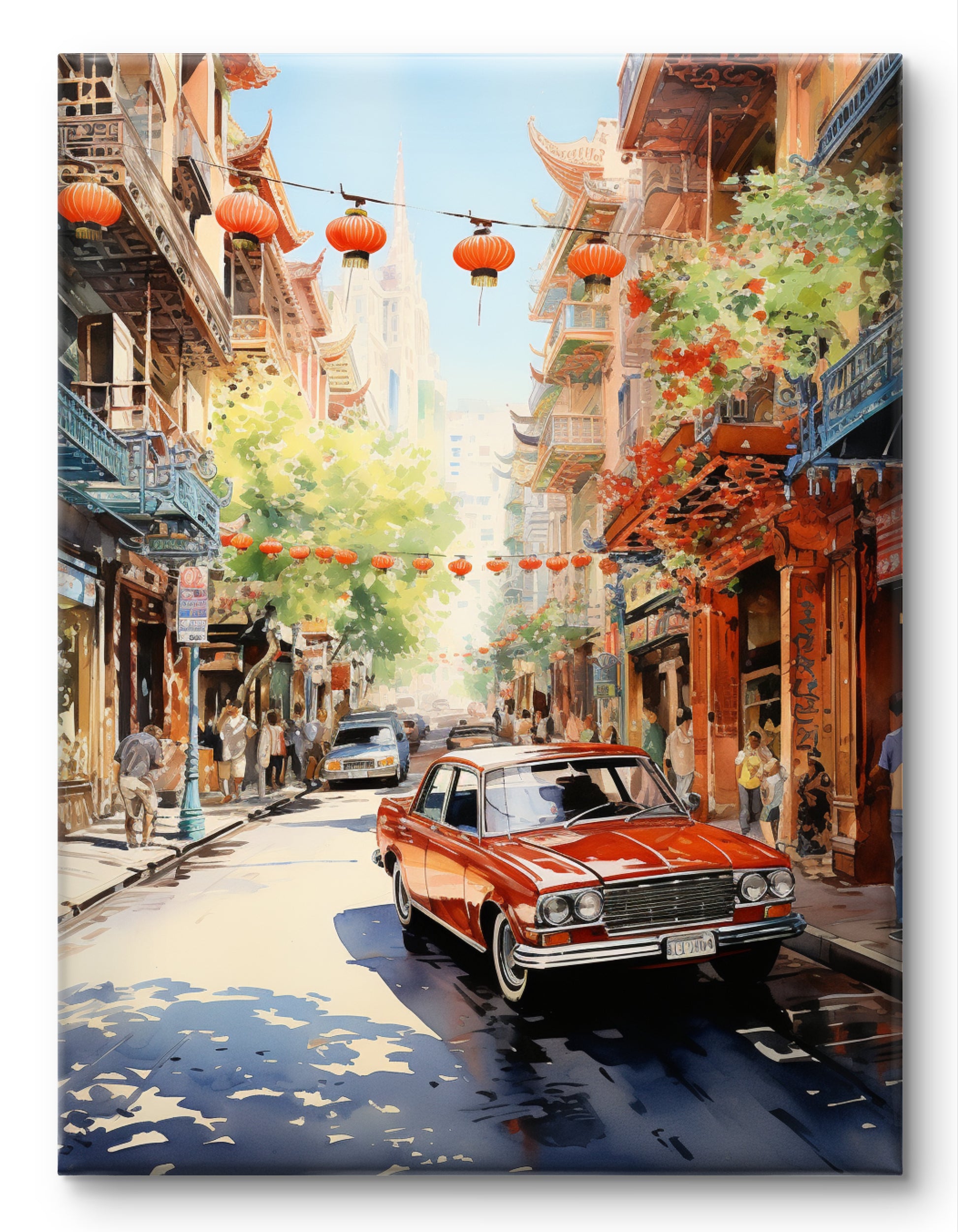 Chinatown SFO Memories Canvas Painting