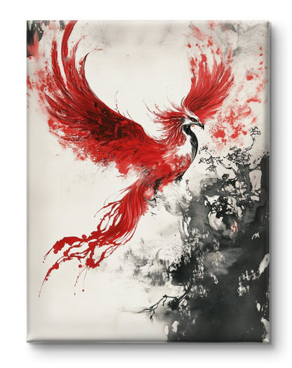 Red Phoenix - Feng Shui Paintings