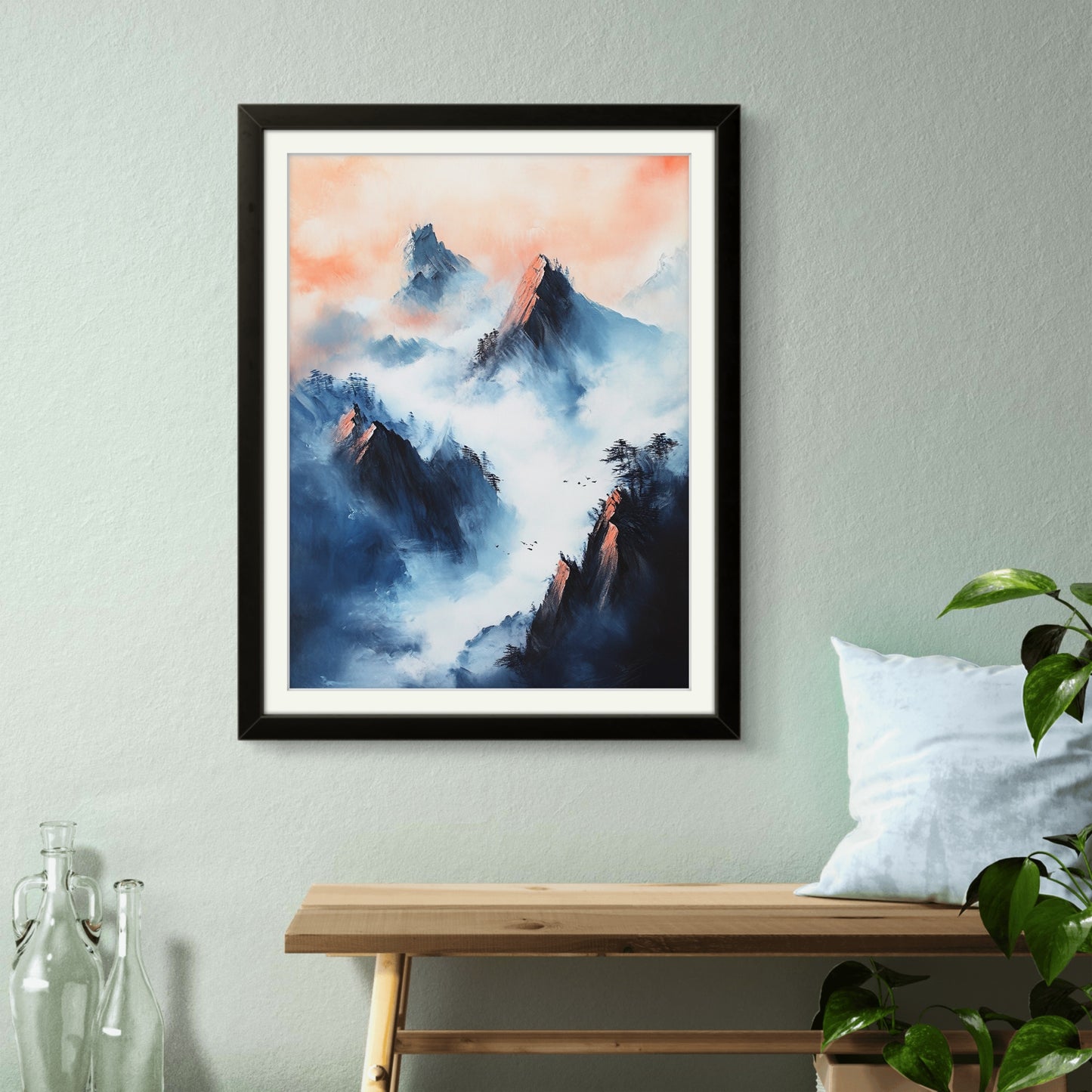 Buy Wall Art Fog in the Mountains - Vaastu Paintings