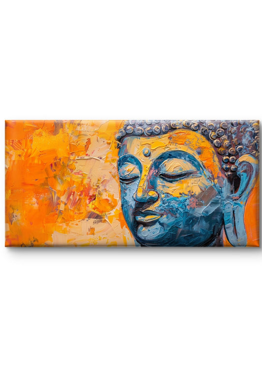 Buddha in Orange by TravelArty | Painting for Living Room