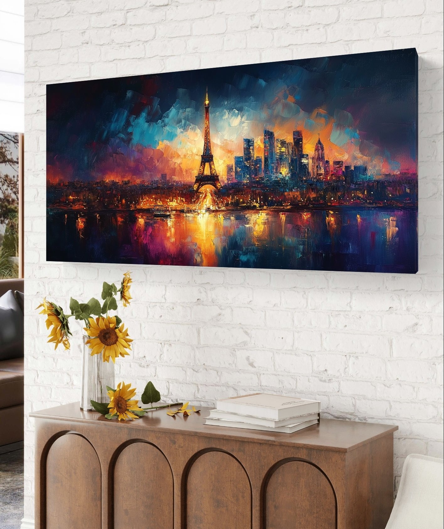 Paris At Night by Pompidou Moderne | Painting for Living Room