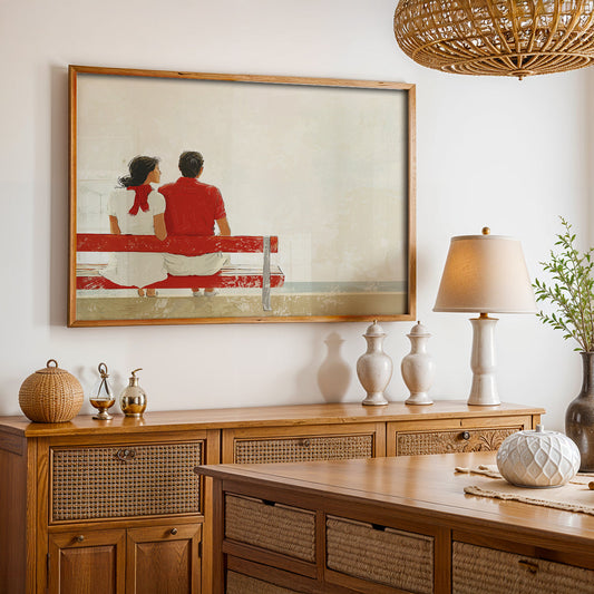 Minimalist Painting in a Lifestyle Setting