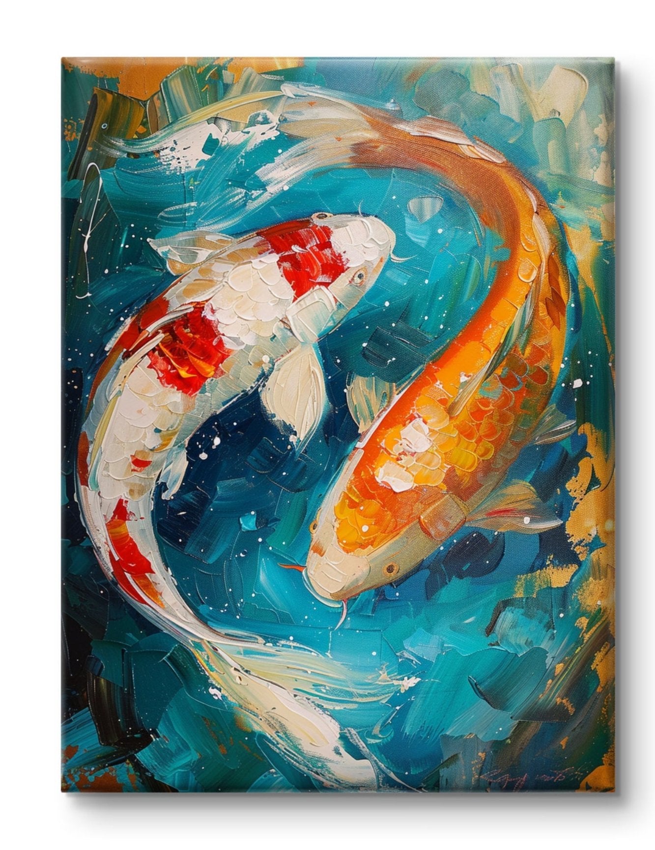 Koi Fish Pond - Feng Shui Paintings