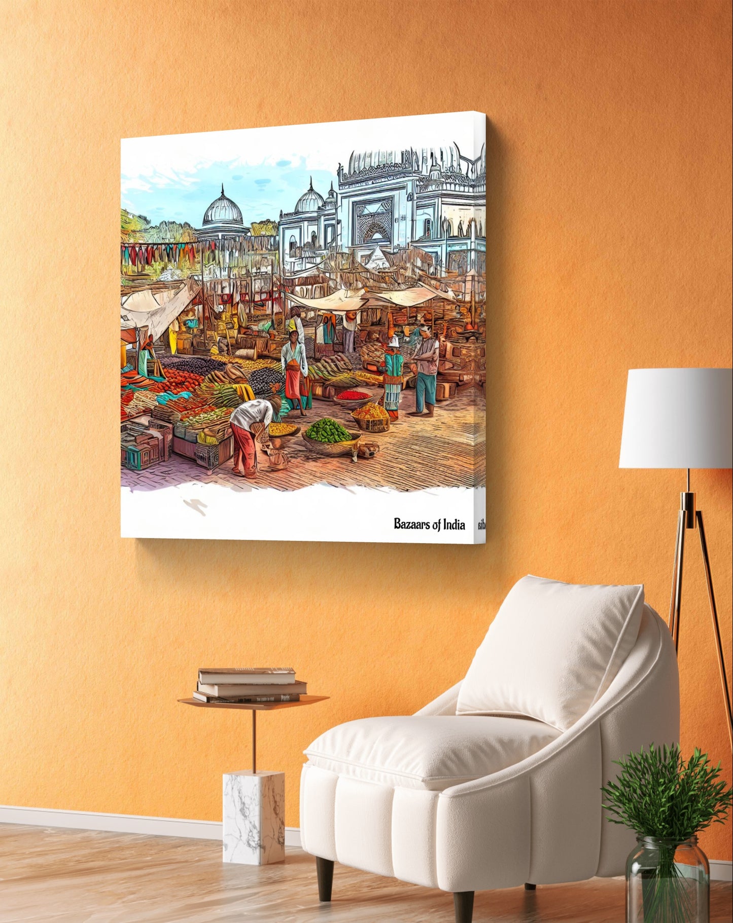 Sabji Mandi by Bazaars of India (Framed Art Print)