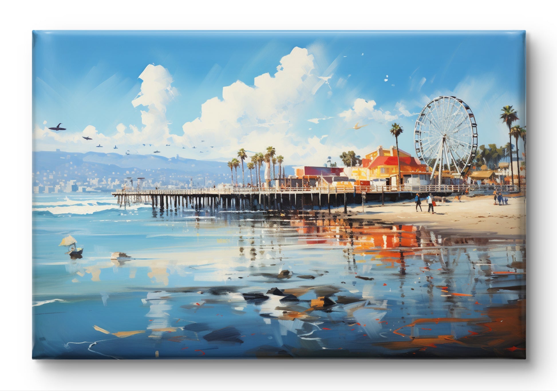 Santa Monica Pier Delight Canvas Painting