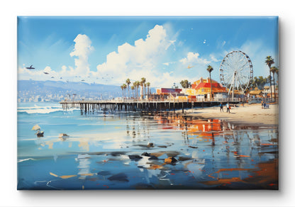 Santa Monica Pier Delight Canvas Painting