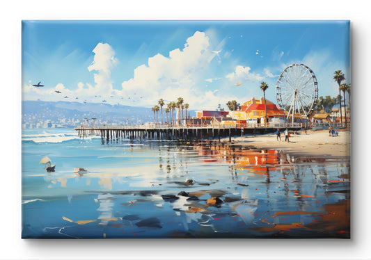 Santa Monica Pier Delight Canvas Painting