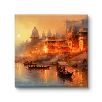 Varanasi Ghat by Limited Edition (Framed Art Print)