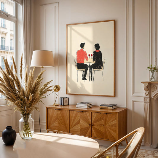 Minimalist Painting in a Lifestyle Setting