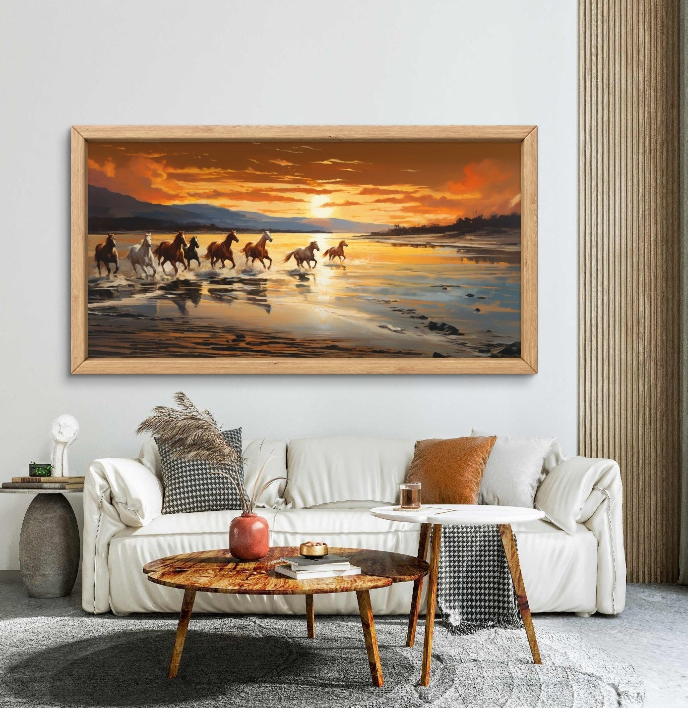 Scenic Seven Horses Painting by TravelArty