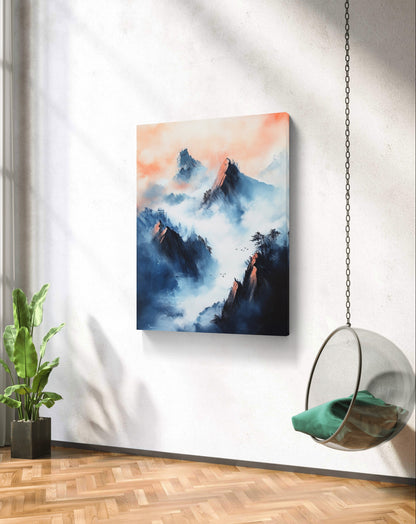 Buy Wall Art Fog in the Mountains - Vaastu Paintings