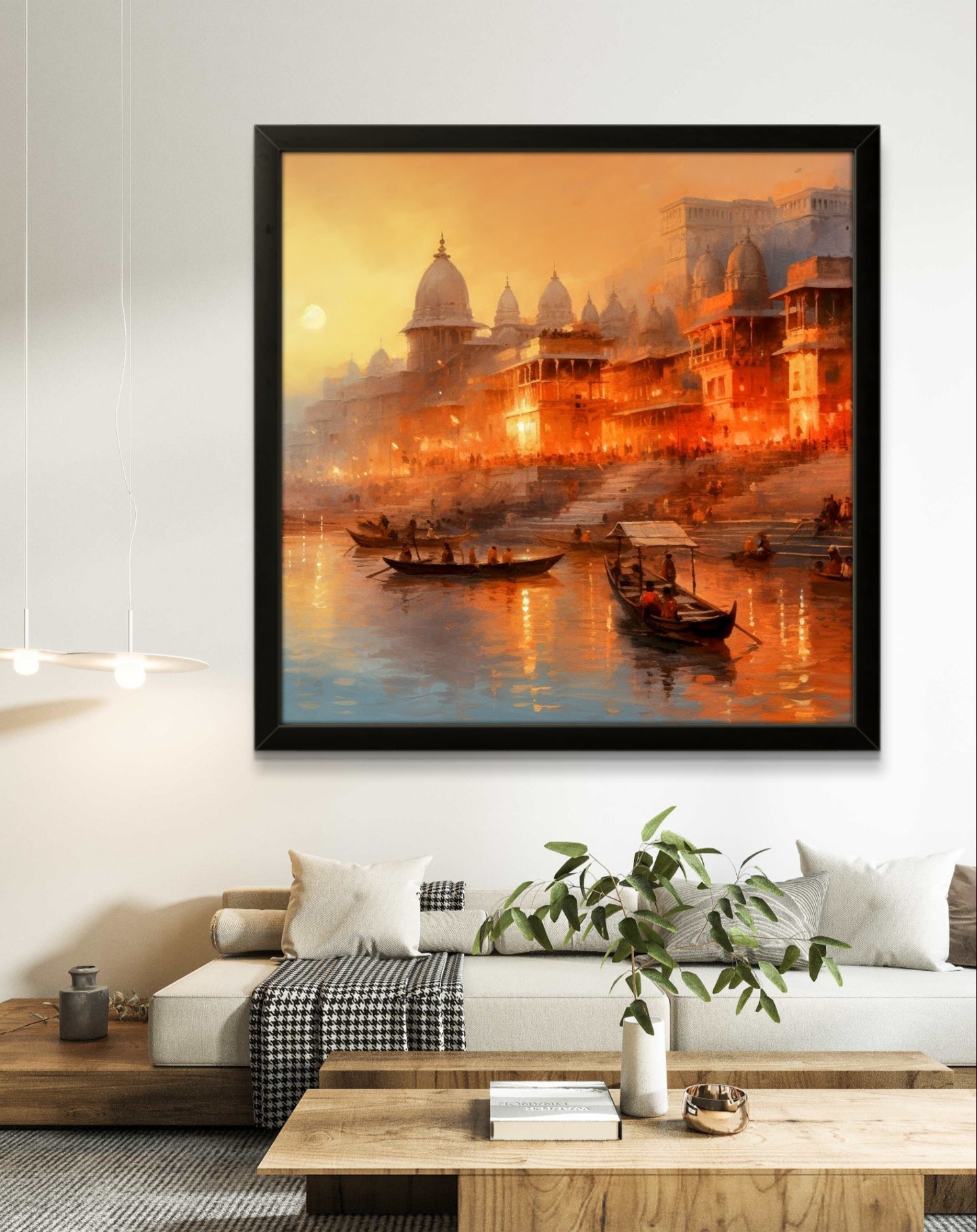 Varanasi Ghat by Limited Edition (Framed Art Print)