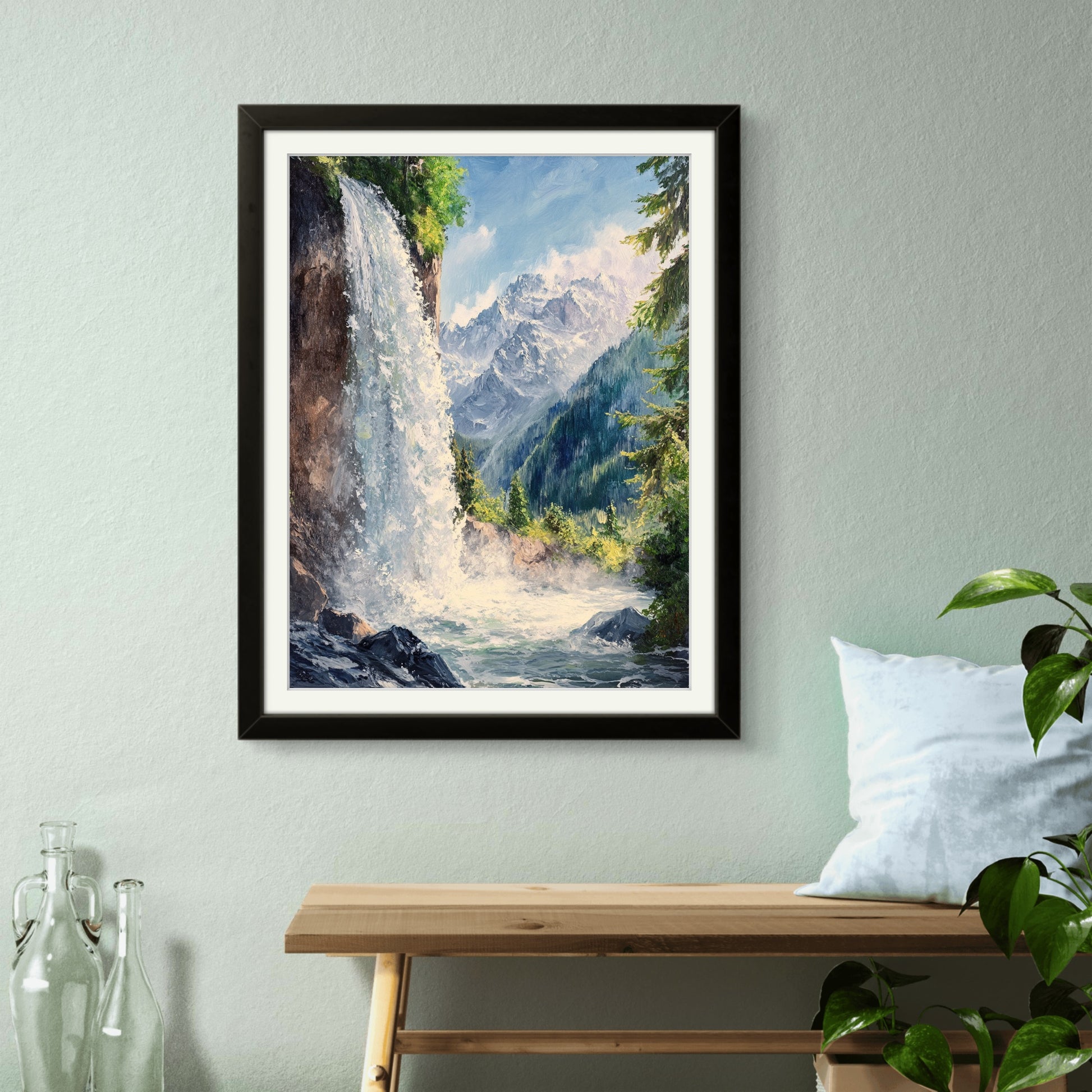 Buy Wall Art Tiger Falls - Vaastu Paintings