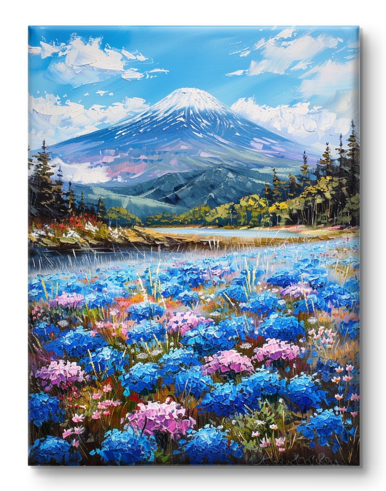 Flowers Under the Mountain - Feng Shui Paintings