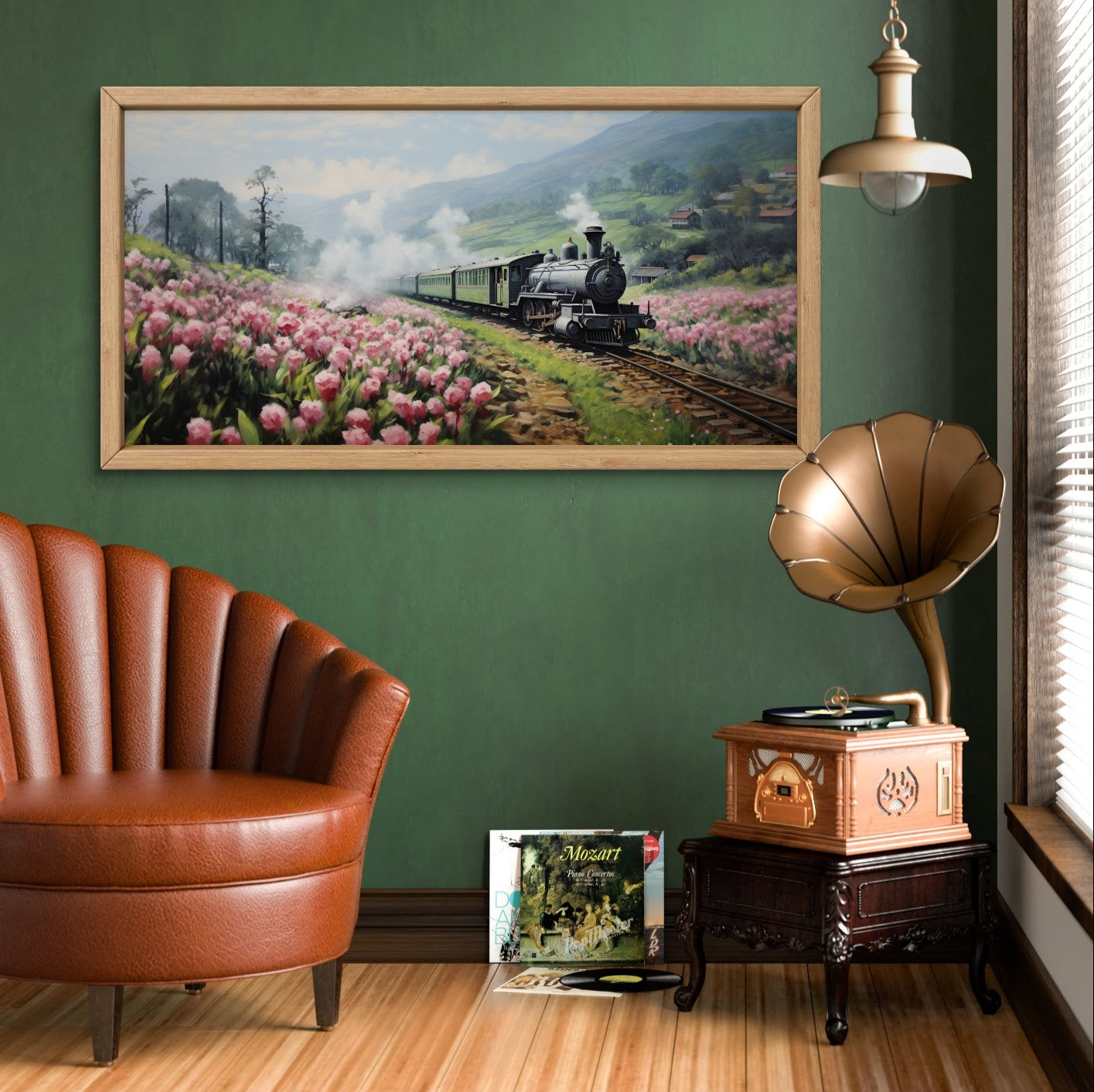 Ooty Toy Train  Indian Art Landscape Painting