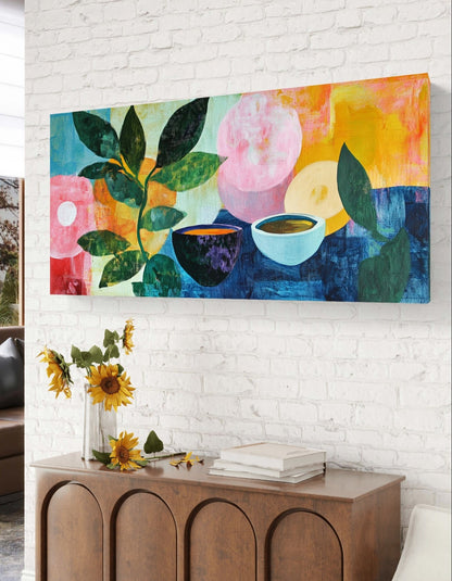 Cup Of Tea by Pompidou Moderne | Painting for Living Room