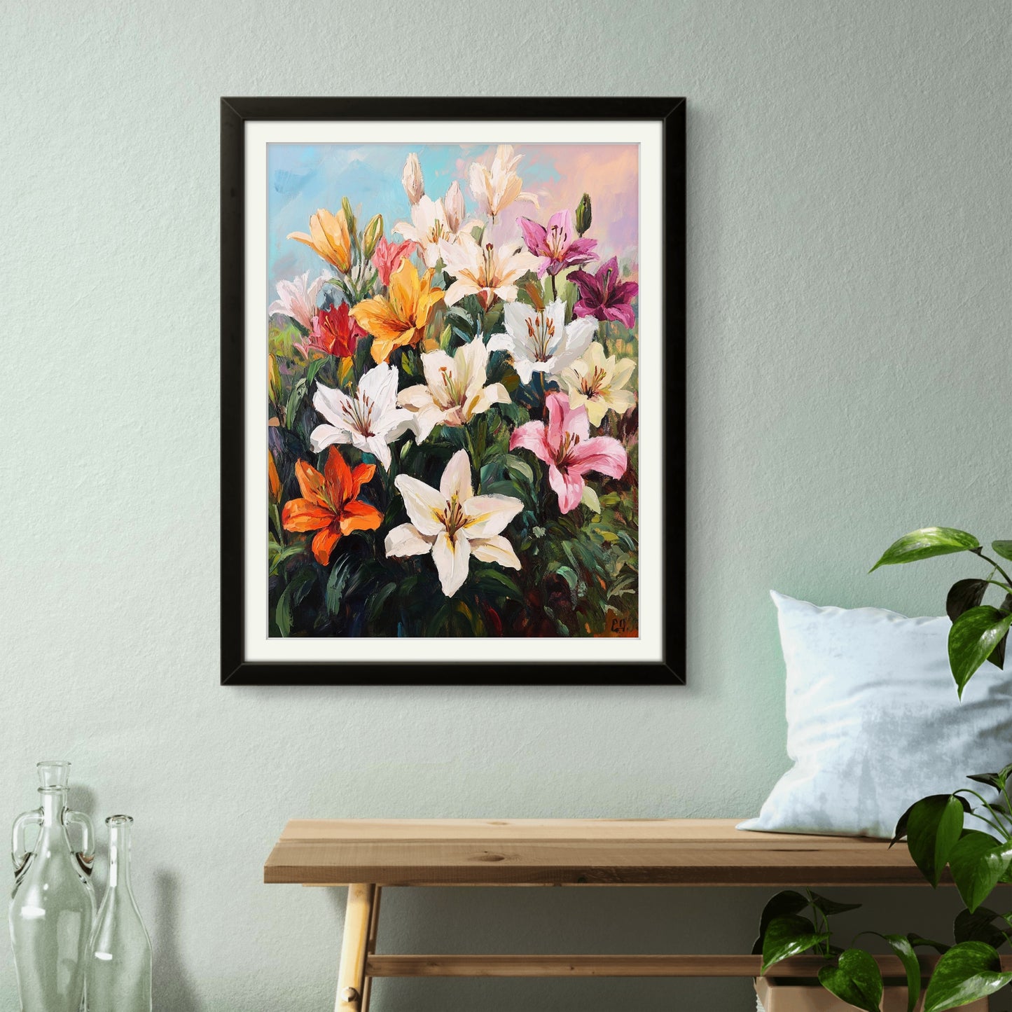 Buy Wall Art Lilies - Vaastu Paintings