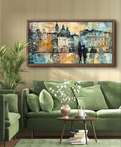 Romance In Rome by Pompidou Moderne | Painting for Living Room