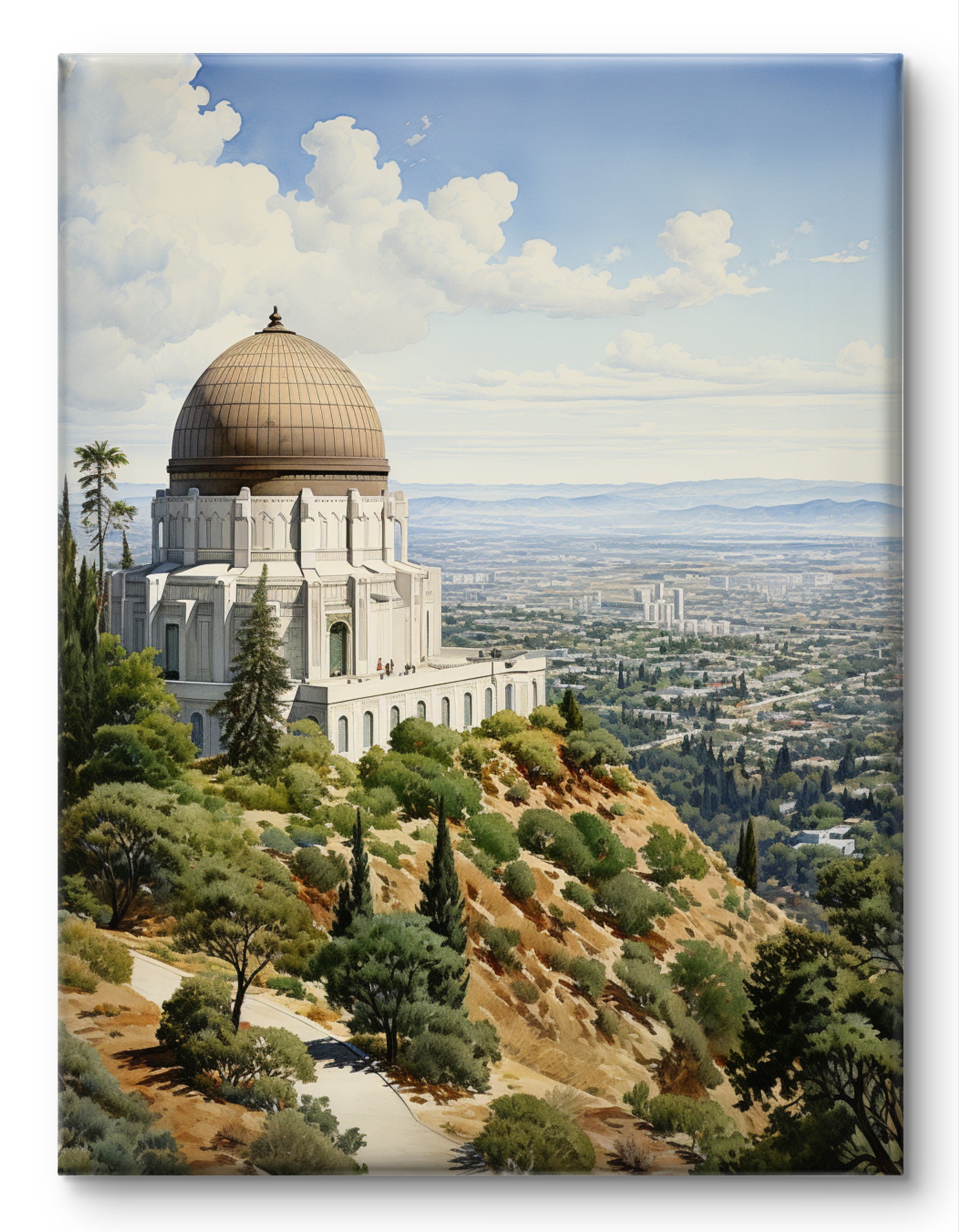 Griffith Observatory Gaze Canvas Painting