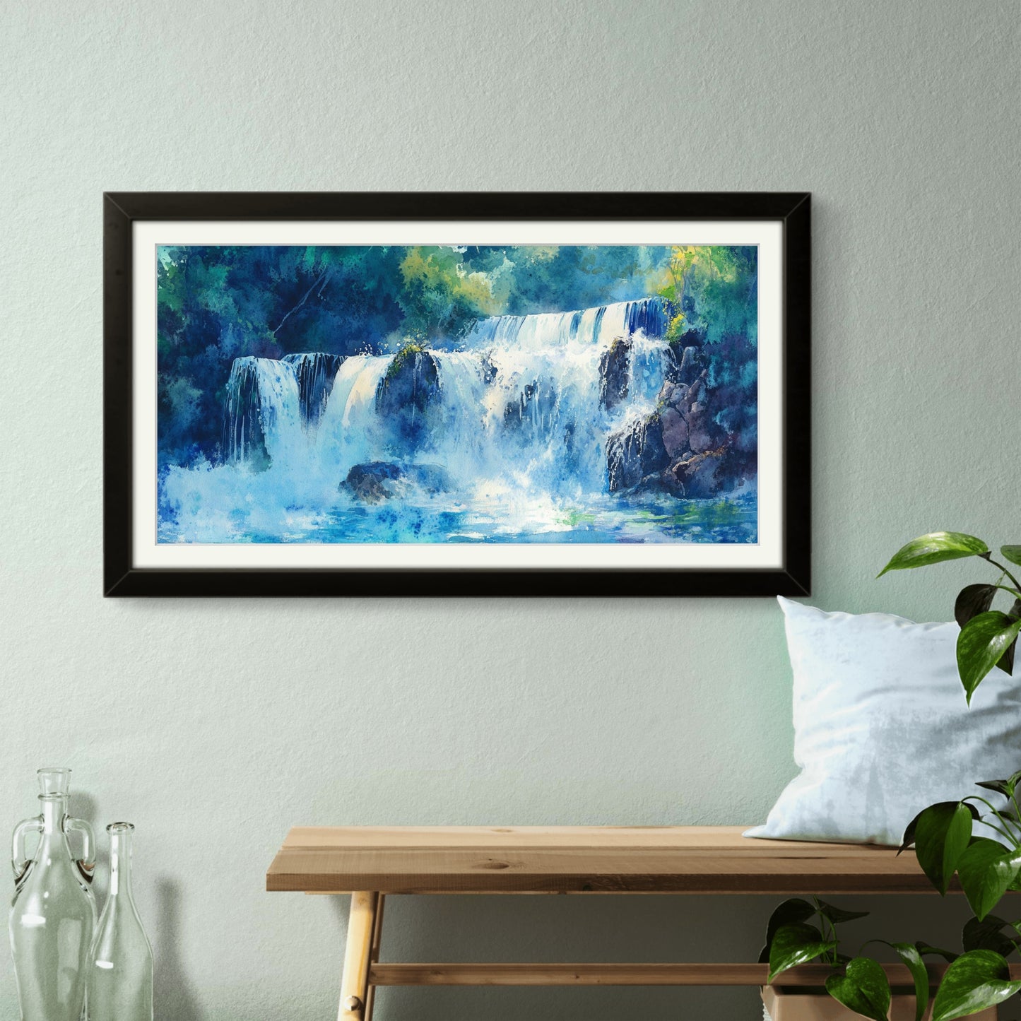 Stepped Waterfall Meghalaya - Vaastu Paintings