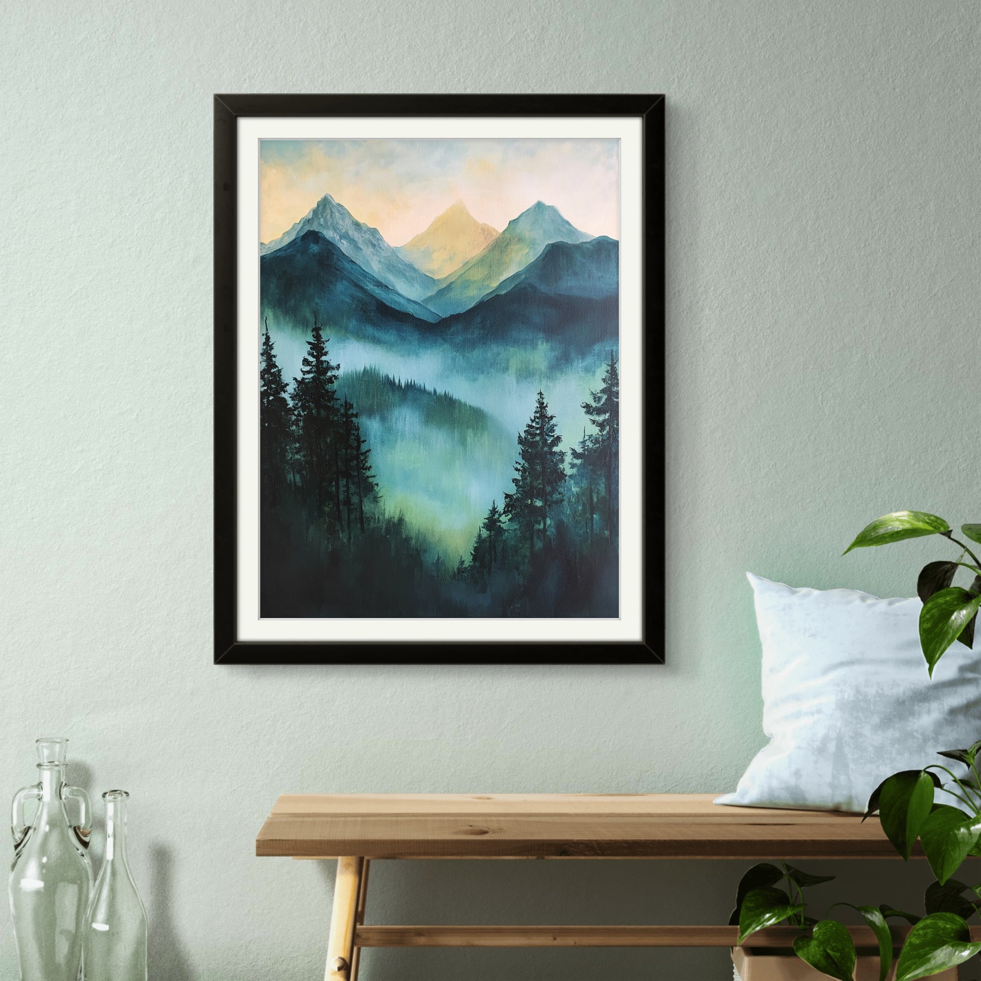 Buy Wall Art Mountains and Mist - Vaastu Paintings