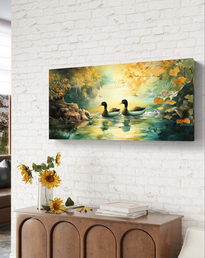 Ducks in a Lake - Feng Shui Paintings