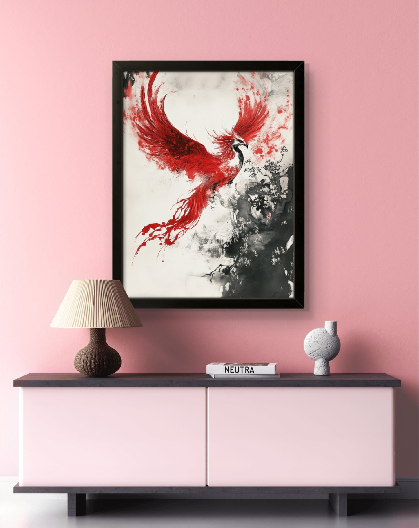 Red Phoenix - Feng Shui Paintings