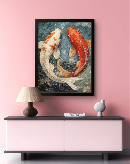 Two Koi Fish - Feng Shui Paintings