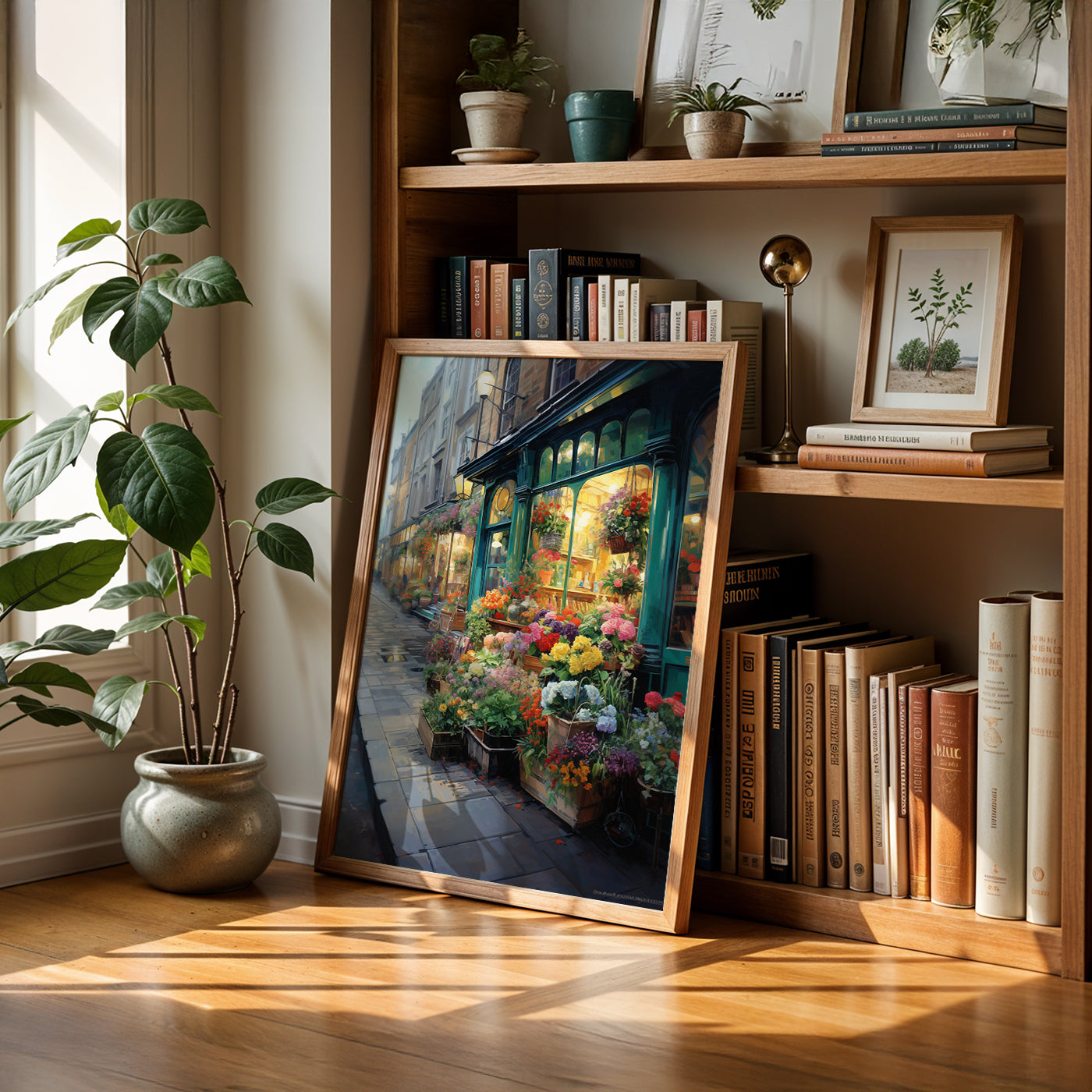 Cafe Art Painting in a Lifestyle Setting