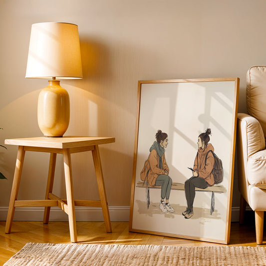 Minimalist Artwork in a Lifestyle Setting