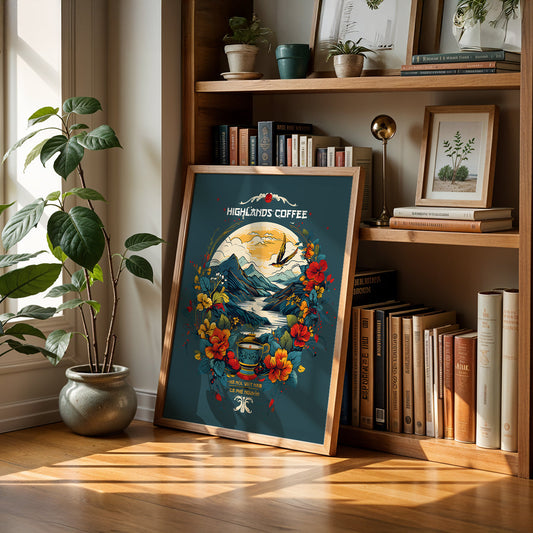 Cafe Art Painting in a Lifestyle Setting