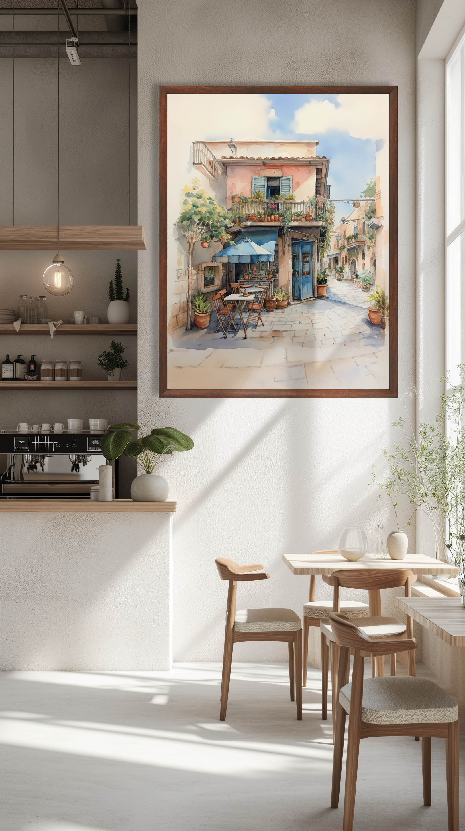 Buy Wall Art Cafe In Sorrento by Coffee Couture