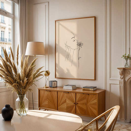 Minimalist Painting in a Lifestyle Setting