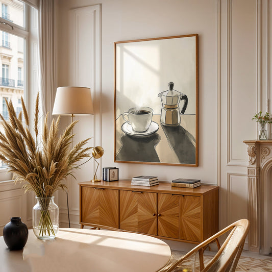 Minimalist Painting in a Lifestyle Setting