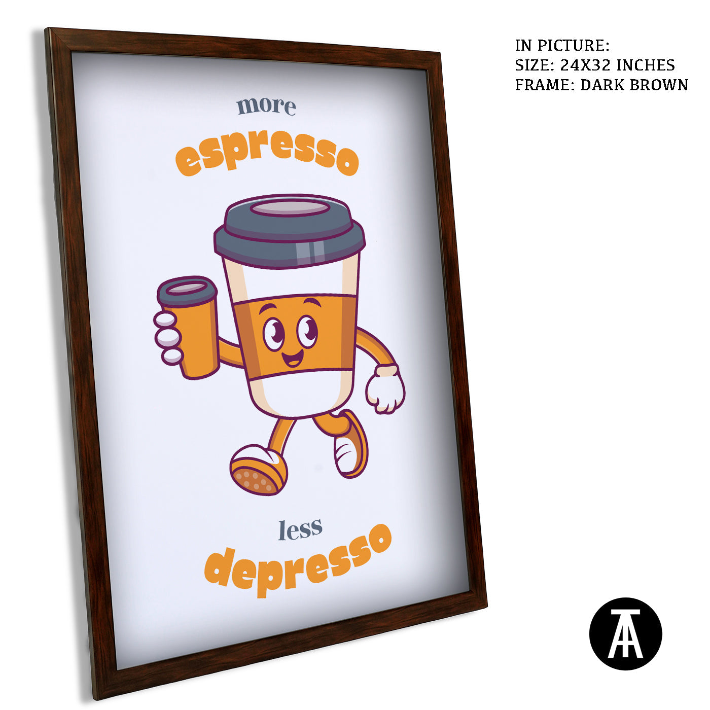 Artwork in Metal Champagne Gold Frame