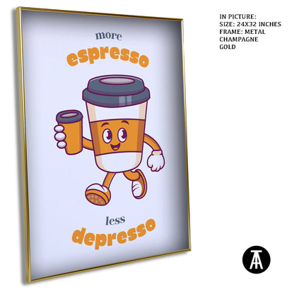 Artwork in Light Brown Frame