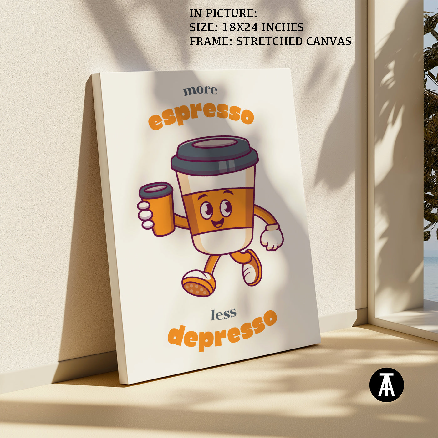 Artwork in Natural Wood Frame