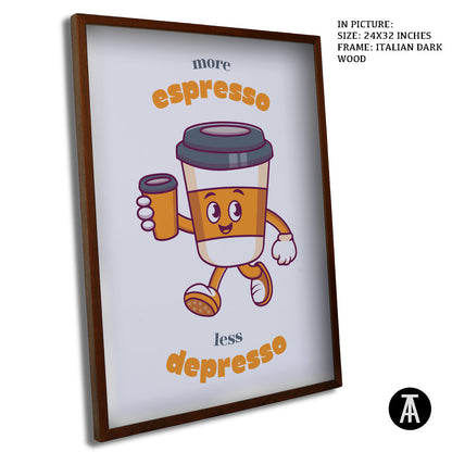 Artwork in Dark Wood Frame