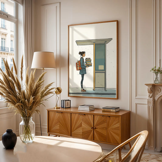 Minimalist Painting in a Lifestyle Setting