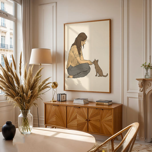 Minimalist Painting in a Lifestyle Setting