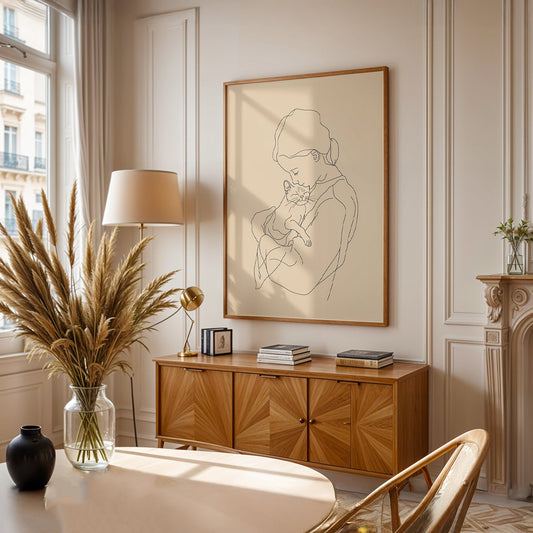 Minimalist Painting in a Lifestyle Setting