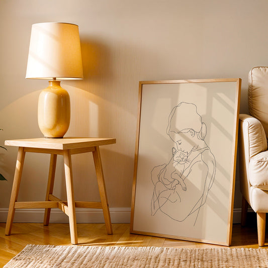 Minimalist Artwork in a Lifestyle Setting