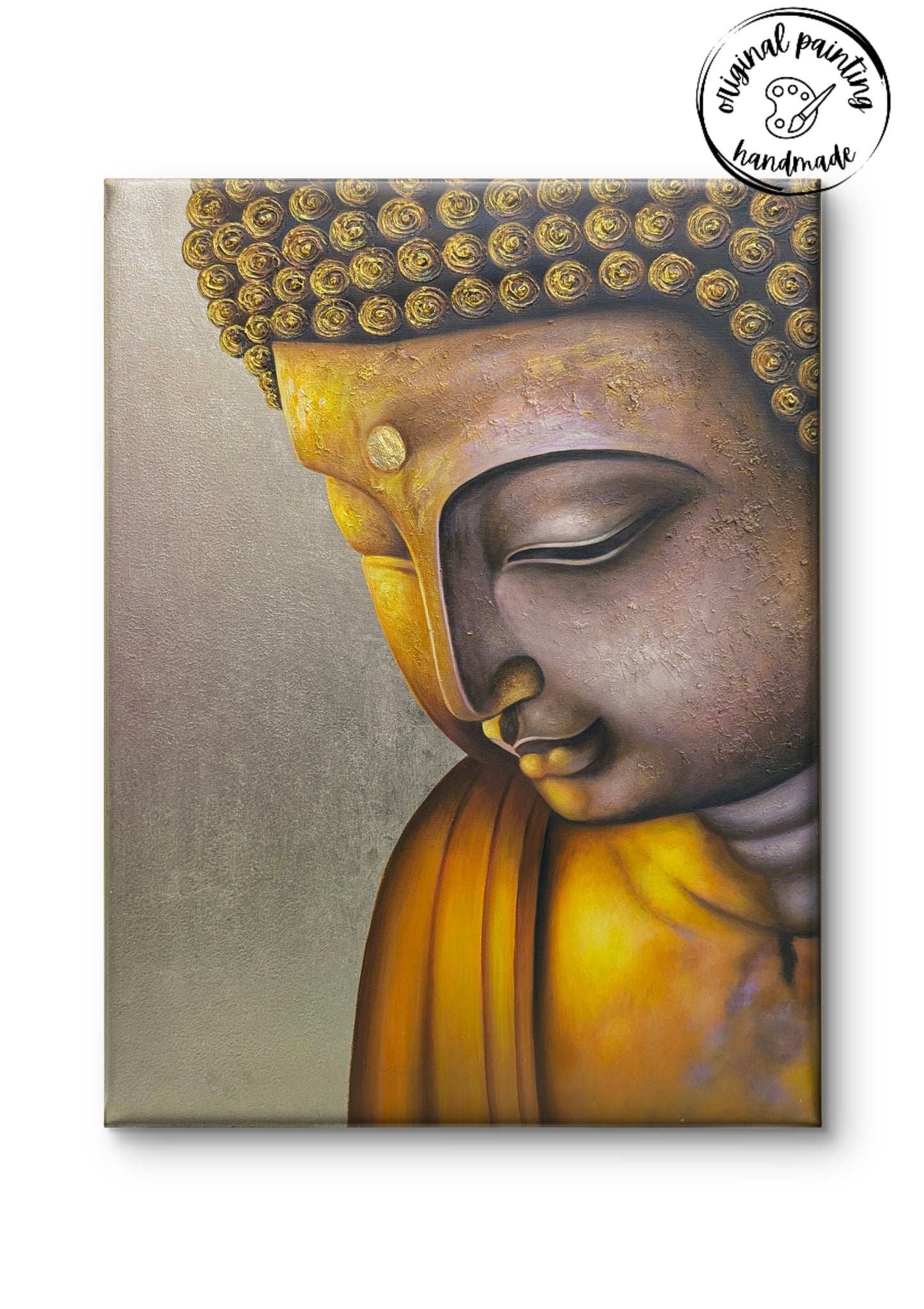 Lord Buddha In Gold by Pham Van Hoan (Canvas Painting -60X80 cm)