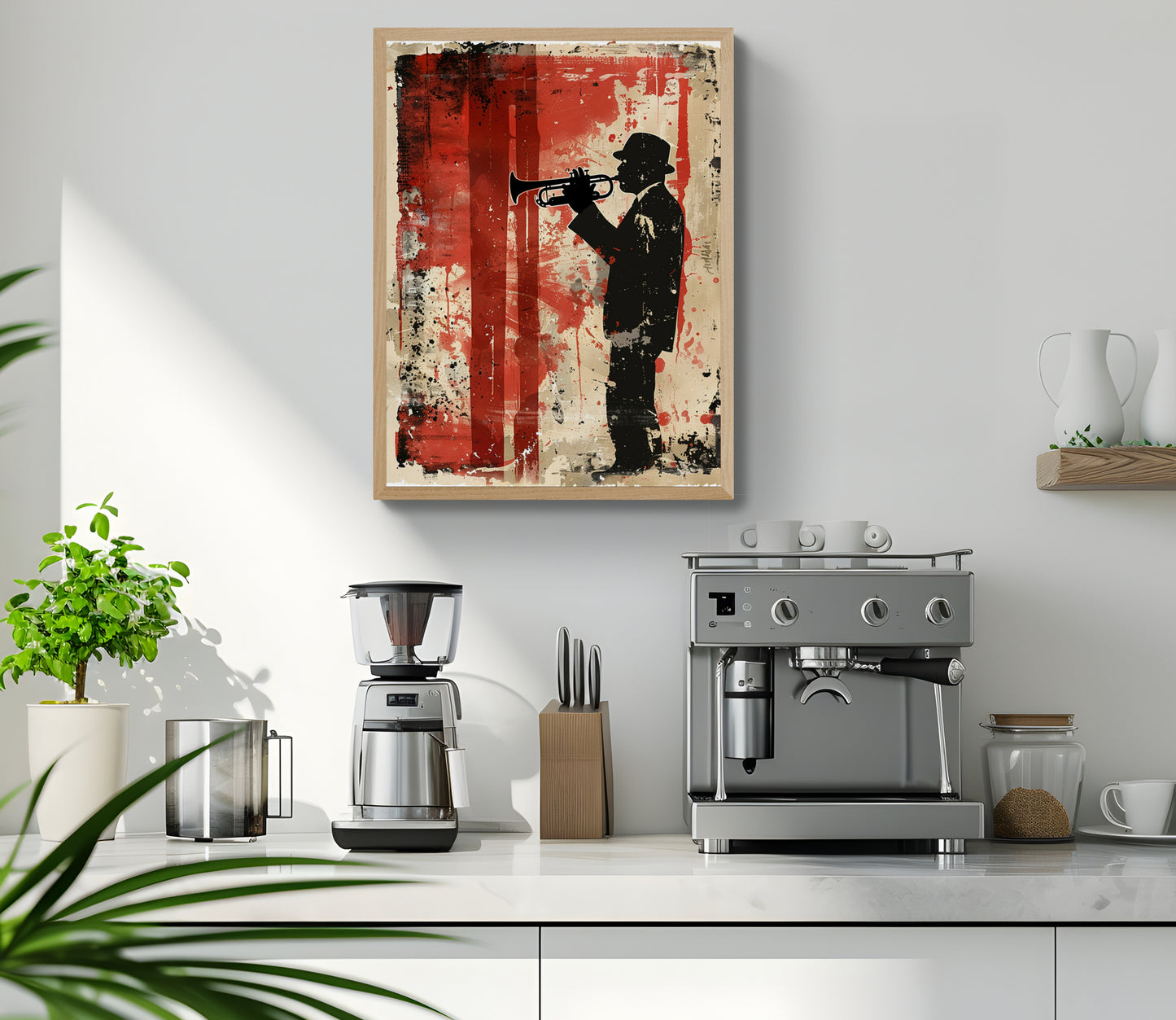 Trumpet Player by Coffee Couture
