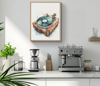 Vintage Record Player by Coffee Couture
