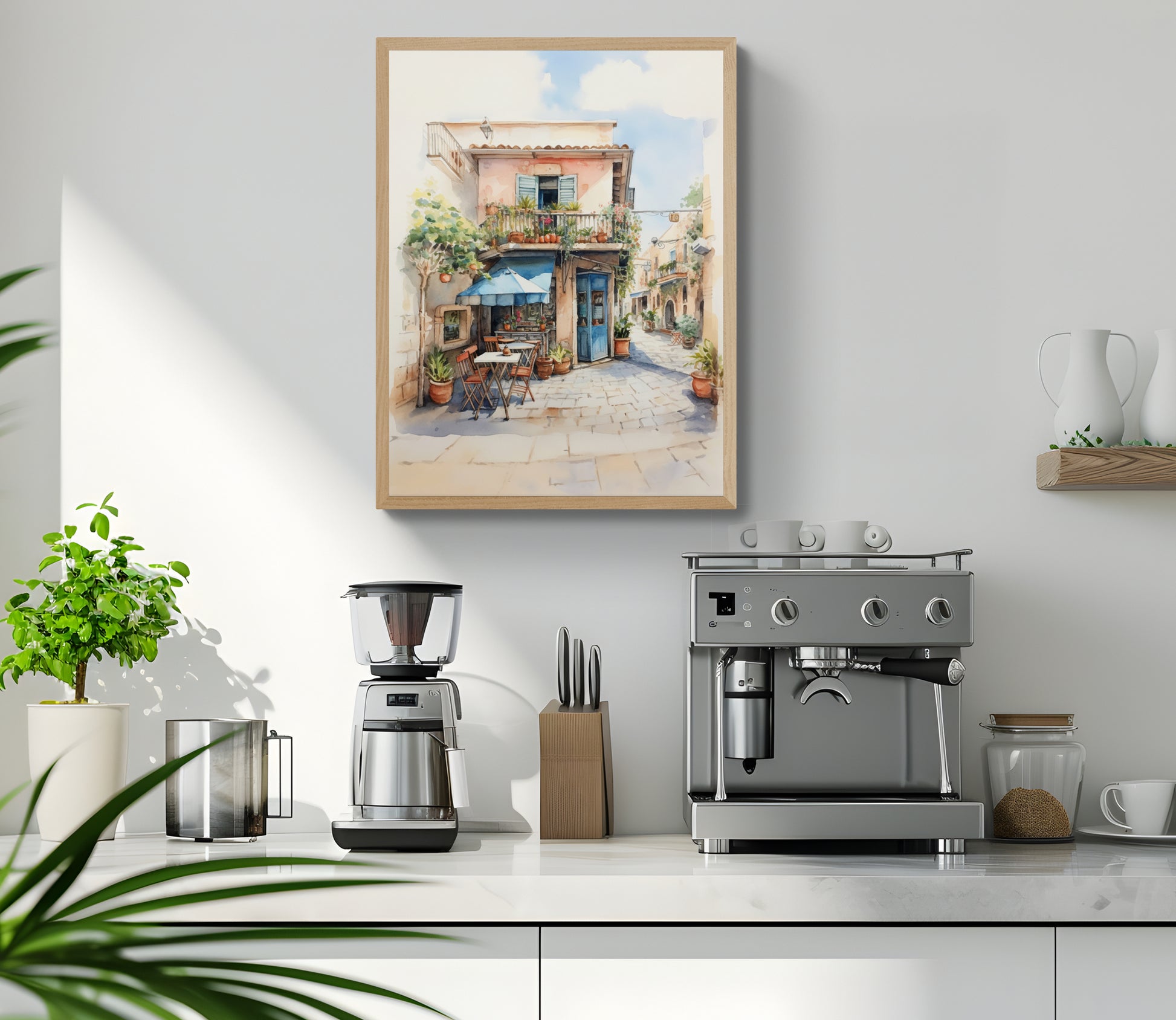 Buy Wall Art Cafe In Sorrento by Coffee Couture