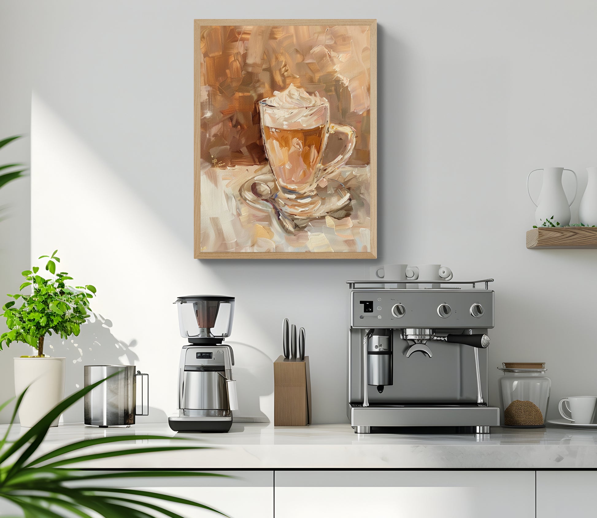 Buy Wall Art Iced Coffee Painting by Coffee Couture